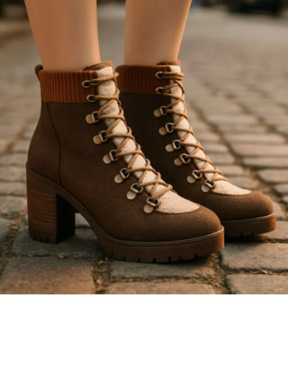 NEW KORKS Elin High Pile Fleece Lug Sole Bootie